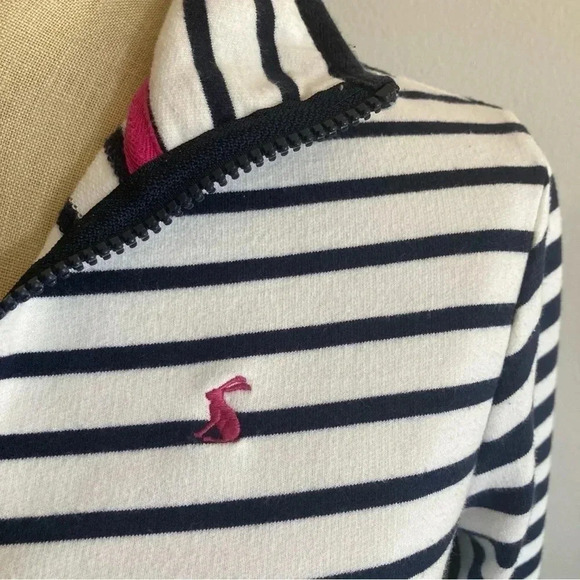 Joules Women's Pullover Size 4 Navy and White Nautical Striped - Picture 4 of 9